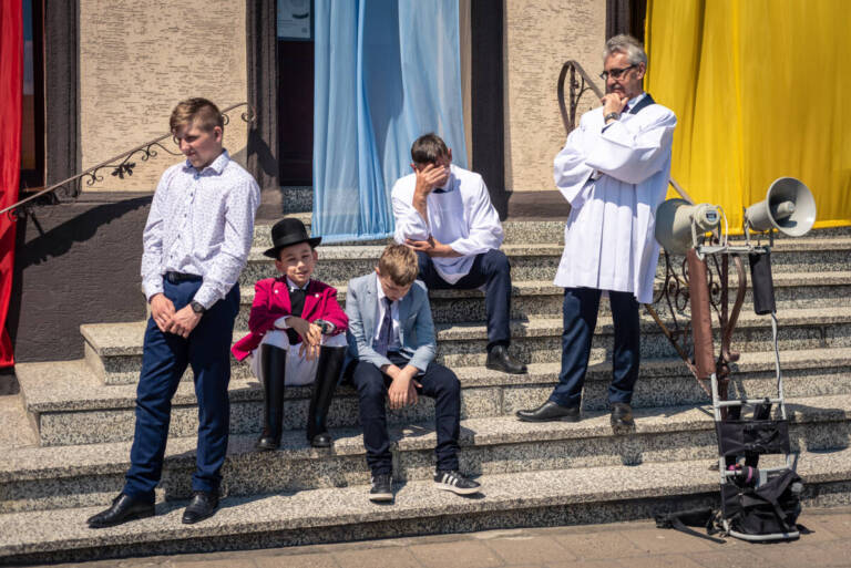 Krobia schody przy rynku w Krobi